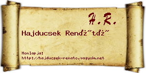 Hajducsek Renátó névjegykártya